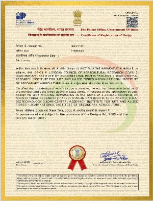 ICAR-IIAB, Ranchi Secures Design Registration for Innovative Wet Milling Machine Prototype for Nano Powder Synthesis