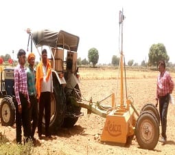 Laser levelling along with ridge furrow in standing pearl millet for getting higher yield and income